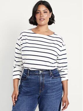 Old Navy - NWT - Striped Boatneck Long Sleeve Top